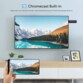 Affiche publicitaire montant la compatibilité de la clé TV HDMI CGV avec Google Chromecast par le biais d'un écran de télévision auquel est branchée la clé et d'un smartphone tenu en main par une personne, tous deux affichant la même image d'un paysage