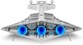 Croiseur interstellaire avec moteurs détaillés et éclairés