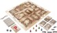 Plateau de jeu classique Cluedo avec boîtes, pions et armes en bois