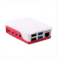 Boîtier de protection pour Raspberry Pi4 1 Go coloris rouge et blanc avec multiples connecteurs
