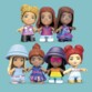 7 mini-figurines Barbie de différentes couleurs de peau et aux tenues personnalisables