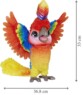 Peluche interactive perroquet avec ses dimensions