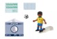 Footballeur brésilen Playmobil avec ballon et but