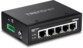 Switch réseau industriel renforcé rail DIN Gigabit Ethernet TI-G50 v1.0R avec 5 ports RJ45 de la marque TrendNet