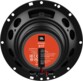 Arrière d'un haut-parleur JBL avec trous pour vis et câbles électriques pour électronique de bord
