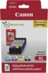 Pack de 4 cartouches d'encre originales Canon CLI-571XL et 50 feuilles de papier photo Glossy II 10 x 15 cm