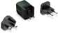 Vue arrière des connecteurs secteur amovibles pour Europe, États-Unis et Royaume-Uni dont l'un est installé sur le chargeur rapide coloris noir/vert