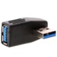 Adaptateur USB-A mâle vers femelle horizontal coudé 90°