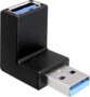 Adaptateur USB-A mâle vers femelle vertical coudé 90°
