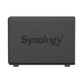 Côté gauche du boîtier coloris noir avec marque Synology gravée