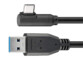 cable usb 3.0 vers usb type c coudé 90 pour smartphone macbook pro