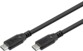 Zoom sur les fiches USB-C 4.0 mâles avec protection contre le pliage et gaine en PVC