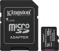 Carte MicroSD Canvas Select Plus Kingston 128 Go UHS-1/A1/V10/U1 avec adaptateur format SD
