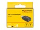 Adaptateur audio USB 2.0 type A Delock dans son emballage cartonné coloris jaune