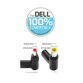 2 embouts DC 100% compatibles Dell Ø 4,5 x 3 / 7,4 x 5 mm avec diamètres intérieurs et extérieurs annotés