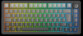 Vue de dessus du clavier gaming The G-Lab Keyz Elite avec éclairage RGB arc-en-ciel et molette de volume