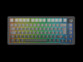 Vue de dessus du clavier gaming The G-Lab Keyz Elite avec éclairage RGB arc-en-ciel et molette de volume