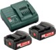 Chargeur CS30 et batteries Li-Power 14,4 V / 2 Ah METABO