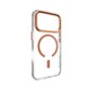 Coque magnétique MagSafe pour iPhone 17 coloris corail avec support smartphone pliable intégré