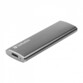 Disque dur externe SSD compact coloris gris sidéral avec port USB-C et LED de fonctionnement
