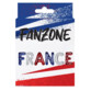 Emballage bleu blanc rouge cartonnée FanZone de la guirlande de ballons gonflables format lettres France 35 cm