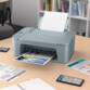 Mise en situation de l'imprimante scanner copieur 3 en 1 Canon PIXMA TS3751i sur un bureau entouré de plusieurs feuilles volantes
