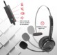 Indication des fonctionnalités des différents boutons de la télécommande, de la matière des oreillettes et de l'ajustement du microphone