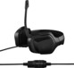 Casque audio filaire coloris noir avec microphone réglable et câble jack avec boîtier de commande intégré