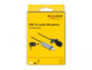 Emballage jaune du micro-cravate USB DeLock omnidirectionnel avec câble de 2 mètres