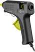 Arrière du pistolet à colle chaude filaire secteur coloris noir et vert avec trou pour bâton de colle 11 mm et gâchette