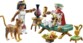 Cléopâtre et César en Playmobil, César allongé sur un lit de repos avec léopard et accessoires égyptiens
