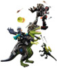 Combat entre le tyrannosaure et le robot géant Playmobil