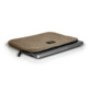 Laptop fermé inséré par le haut de la sleeve fine Port Designs couleur brun côtelé avec fermeture éclair en métal