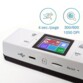 Zoom sur le côté gauche du scanner portable USB-C avec port USB-C, lecteur de carte MicroSD et résolution au choix 300/600/1050 dpi
