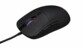 Vue de biais côté droit du dessus sur la souris optique gaming filaire USB LED REV programmable couleur noir mat