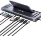 Station d'accueil XtremeMac avec smartphone en support et multiples câbles branchés