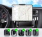 Installation d'une tablette affichant la navigation sur la bouche d'aération de l'habitacle d'une voiture avec type de lamelles compatibles