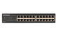 Face avant du hub réseau non administrable 24 ports Gigabit Ethernet 1 Gb/s avec voyants LED de connexion/activité, débit et d'alimentation