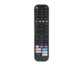 Télécommande noire pré-programmée pour TV HISENSE avec pavé numérique, croix directionnelle et raccourcis Netflix, Prime Video, YouTube et Rakuten TV