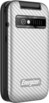 Vue arrière du téléphone portable à clapet E282SC Energizer avec boîtier argent strié et caméra 2 Mpx
