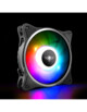 Mise en situation du rétroéclairage LED RVB du ventilateur à 9 pales pour PC