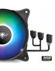 Ventilateur pour PC et composants électroniques avec 1 x Molex 2510 femelle 3 broches, 1 x ARGB femelle 3 broches et 1 x ARGB mâle 3 broches