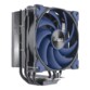 Ventilateur silencieux 120 mm Akasa avec dissipateur thermique dans un boîtier à aillettes coloris noir et bleu