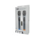 2 microphones karaoké sans fil avec récepteur rechargeable