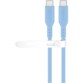 Câble USB-C vers USB-C en silicone 1,5 m - Bleu