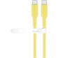 Câble USB-C vers USB-C en silicone 1,5 m - Jaune