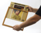 Cadre pour vinyles en bambou - Brun