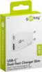 Chargeur secteur GaN USB-A/USB-C 20 W - Blanc