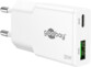Chargeur secteur GaN USB-A/USB-C 20 W - Blanc