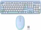 Kit clavier et souris sans fil Pure Color - Bleu